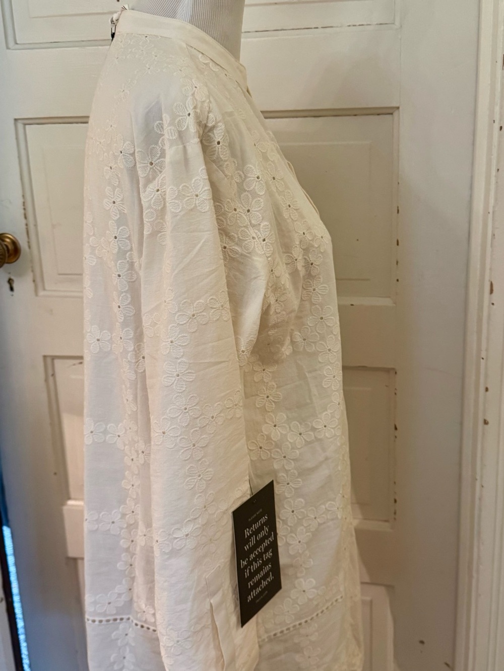 Tuckernuck Eyelet Tunic Dress in Cream by Hyacinth House - Picture 7 of 7